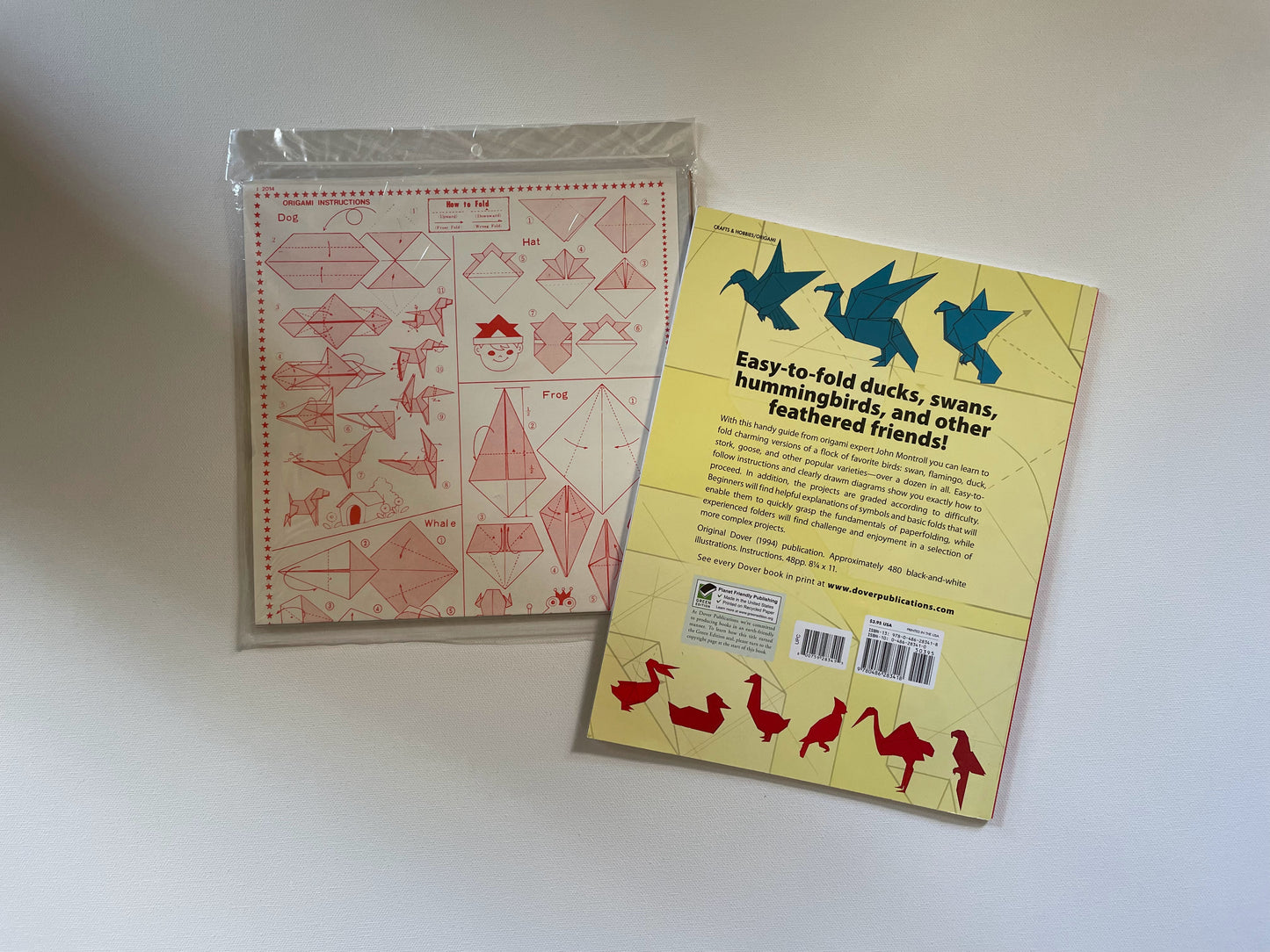 Birds in Origami and Paper